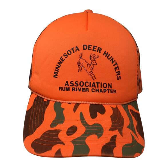 Minnesota Deer Hunters Snapback Trucker Hat Multi OS Adjustable Camo San Sun - Picture 1 of 10